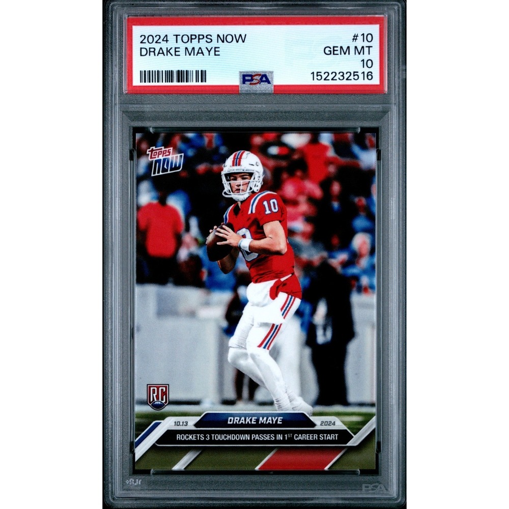 2024‎ Topps Now Drake Maye #10 PSA 10 Gem Mint RC Patriots🔥